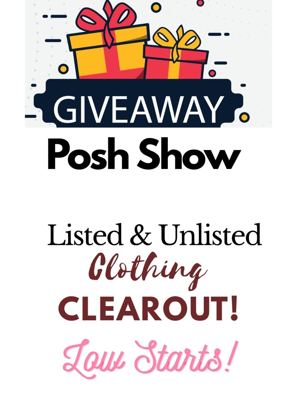 Clothing Clearance And Giveaway Live Show